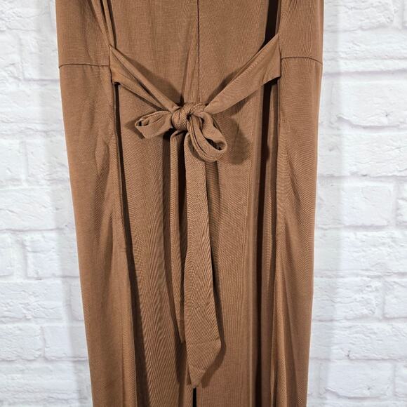 W Area Stars Brown Cisco Belted Jogger Jumpsuit Womens Size M NWT Buttery Soft - Picture 7 of 12